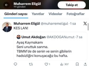 Ayaş Kaymakamı Muharrem Eligül’den Tepki Çeken Paylaşım!