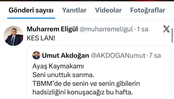 Ayaş Kaymakamı Muharrem Eligül’den Tepki Çeken Paylaşım!