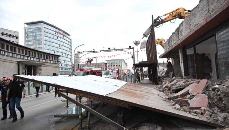Ulus’ta İnşaat Platformu Çöktü: 3 Yaralı!